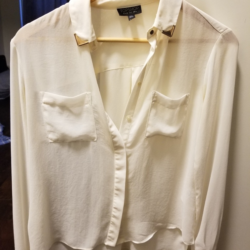 Top Shop see-through blouse with pockets